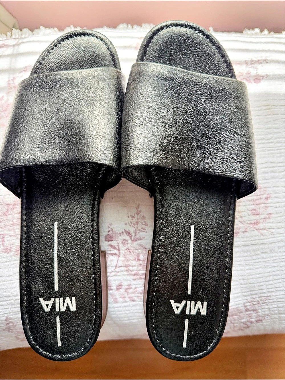 MIA Lanell Slide Sandal Black & Brown US 10